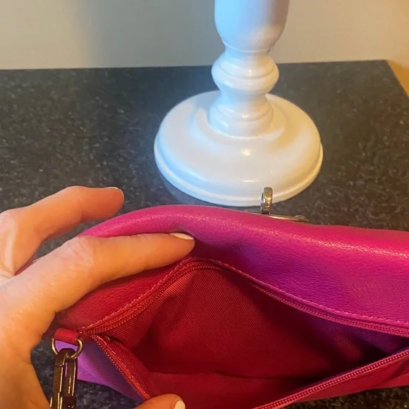 FOSSIL Monica Leather Pink Mini Convertible Crossbody Bag - Picture 9 of 14